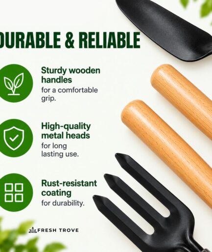 Fresh Trove 4-Piece Garden Tool Set for Gardening