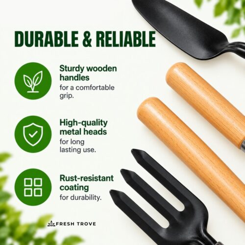Fresh Trove 4-Piece Garden Tool Set for Gardening