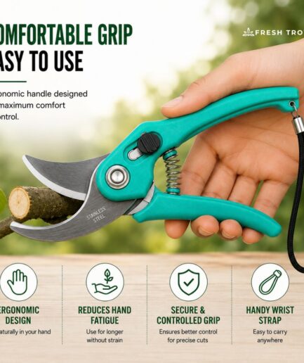 Fresh Trove Hand Pruner with Steel Blade & Ergonomic Handle