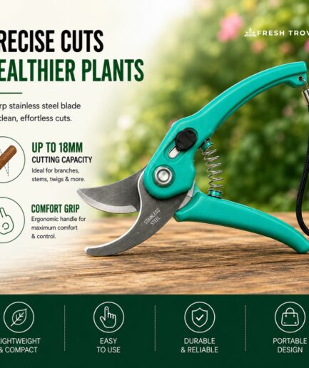 Fresh Trove Hand Pruner with Steel Blade & Ergonomic Handle