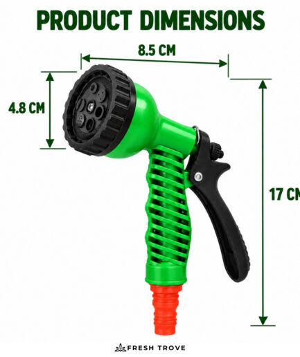 Fresh Trove 7 Flow Water Spray Gun – High Pressure Garden Hose Nozzle