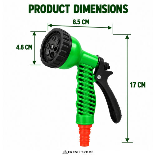 Fresh Trove 7 Flow Water Spray Gun – High Pressure Garden Hose Nozzle